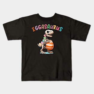 Eggasaurus Easter Egg Dinosaur Funny Animals Kids T-Shirt